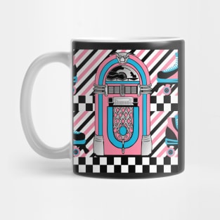 Rock-a-Billy Roller Rink, Striped Mug